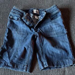 White House Black Market Dark Blue Denim Bermuda Shorts